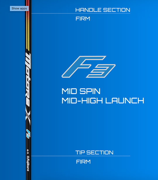 New 2020 Fujikura Motore X F3 Shaft – Choose Weight/ Flex/ Adapter